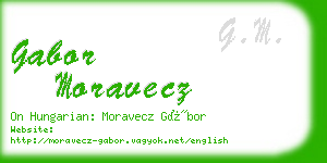 gabor moravecz business card